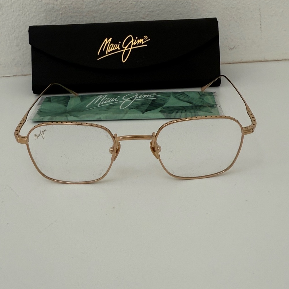 NEW Maui Designer Maui Jim Gold Optical RX Prescription Frame Eyeglasses - Picture 9 of 15